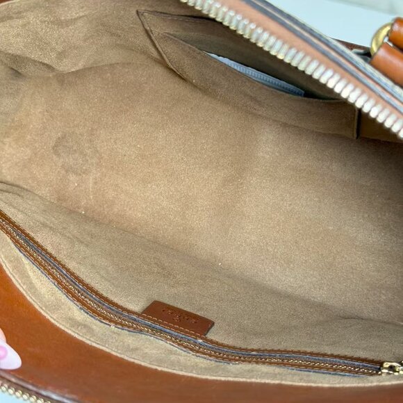 Gucci GG Logo Supreme Shoulder Bag Crossbody Beige & Brown Canvas - Picture 10 of 10